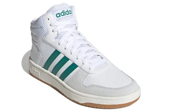 adidas neo HOOPS 2.0 MID 'White Green' sneakers, white