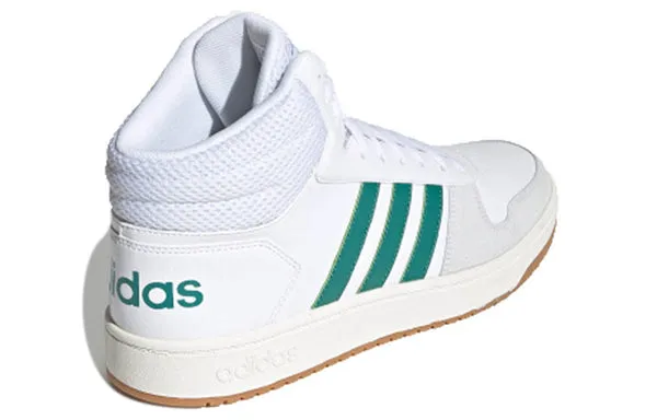 adidas neo HOOPS 2.0 MID 'White Green' sneakers, white