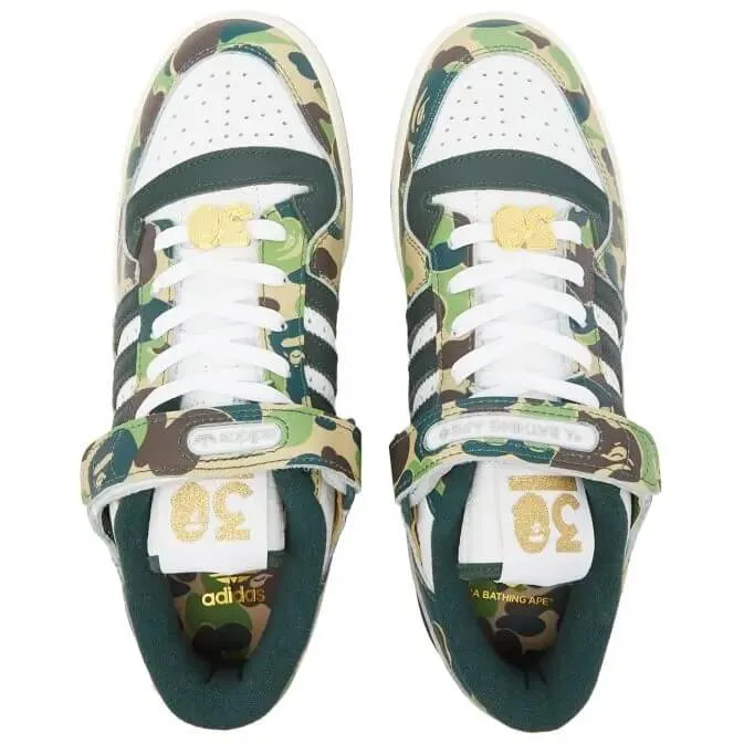 Adidas x Bape Forum 84 Low sneakers, white/green