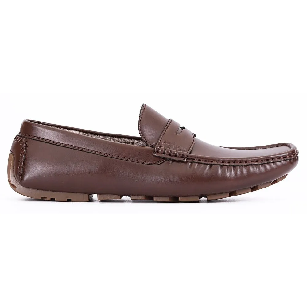 Amile Tommy Hilfiger Men's Penny Loafers, Brown