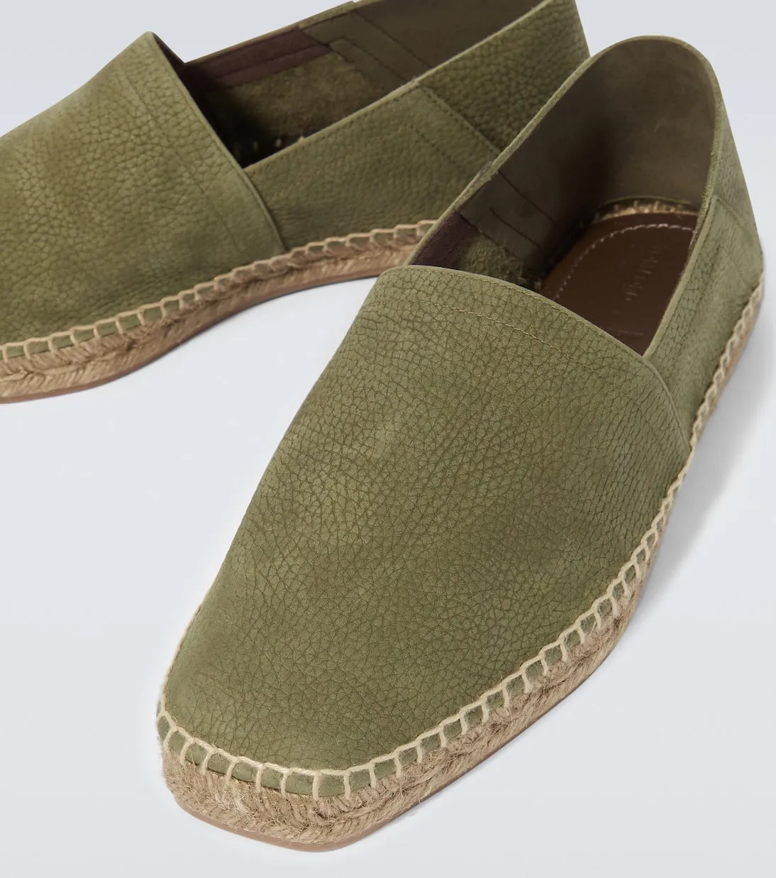 Barnes Tom Ford Leather Espadrilles, Green