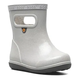 Bogs Children's Skipper II Waterproof Rain Boots for Toddlers, Silver