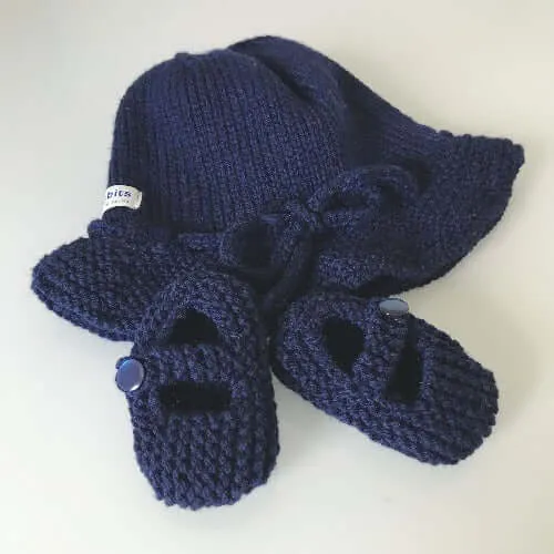 Brim Hat & Baby Mary Janes Set