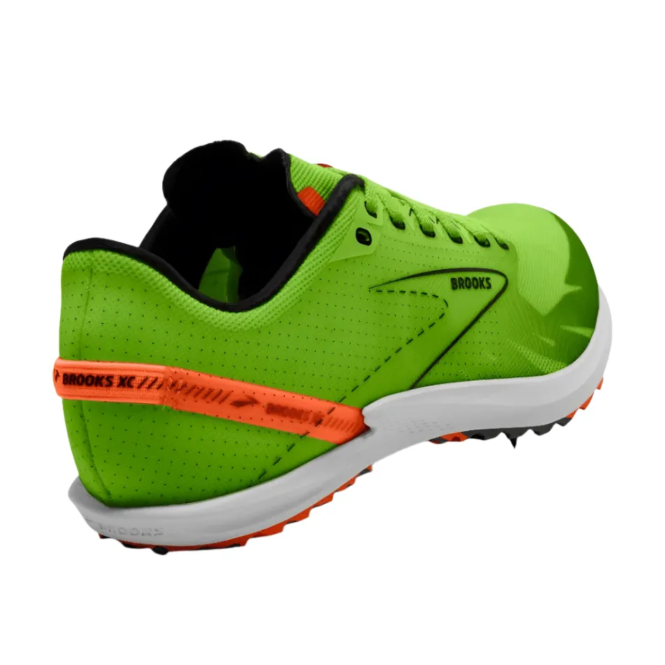 Brooks Draft XC Men's Running Shoes Green Gecko/Red Orange/White AW24