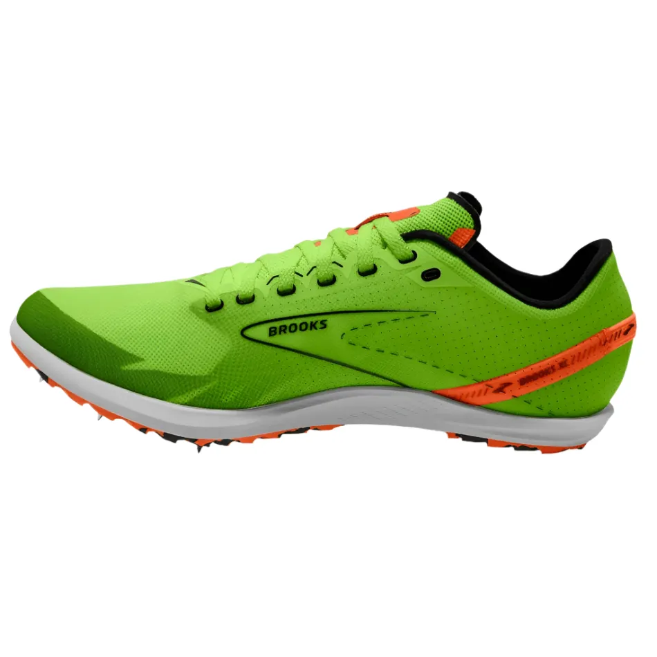 Brooks Draft XC Men's Running Shoes Green Gecko/Red Orange/White AW24