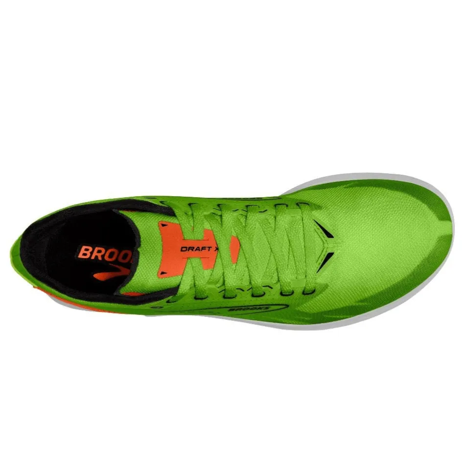 Brooks Draft XC Men's Running Shoes Green Gecko/Red Orange/White AW24