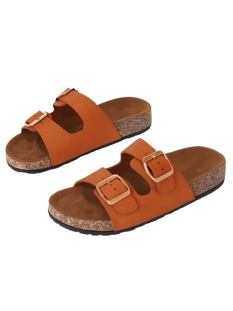 Buckled Slide Sandals