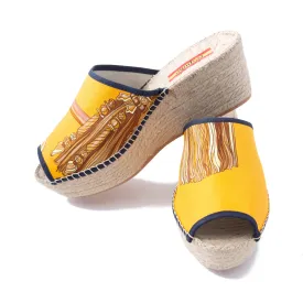 Modern Yellow CHARO Wedge Espadrilles with Comfort Design