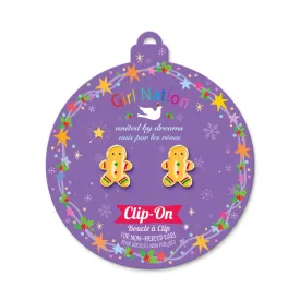 Girl Nation Clip-On Earrings: Gingerbread Friend