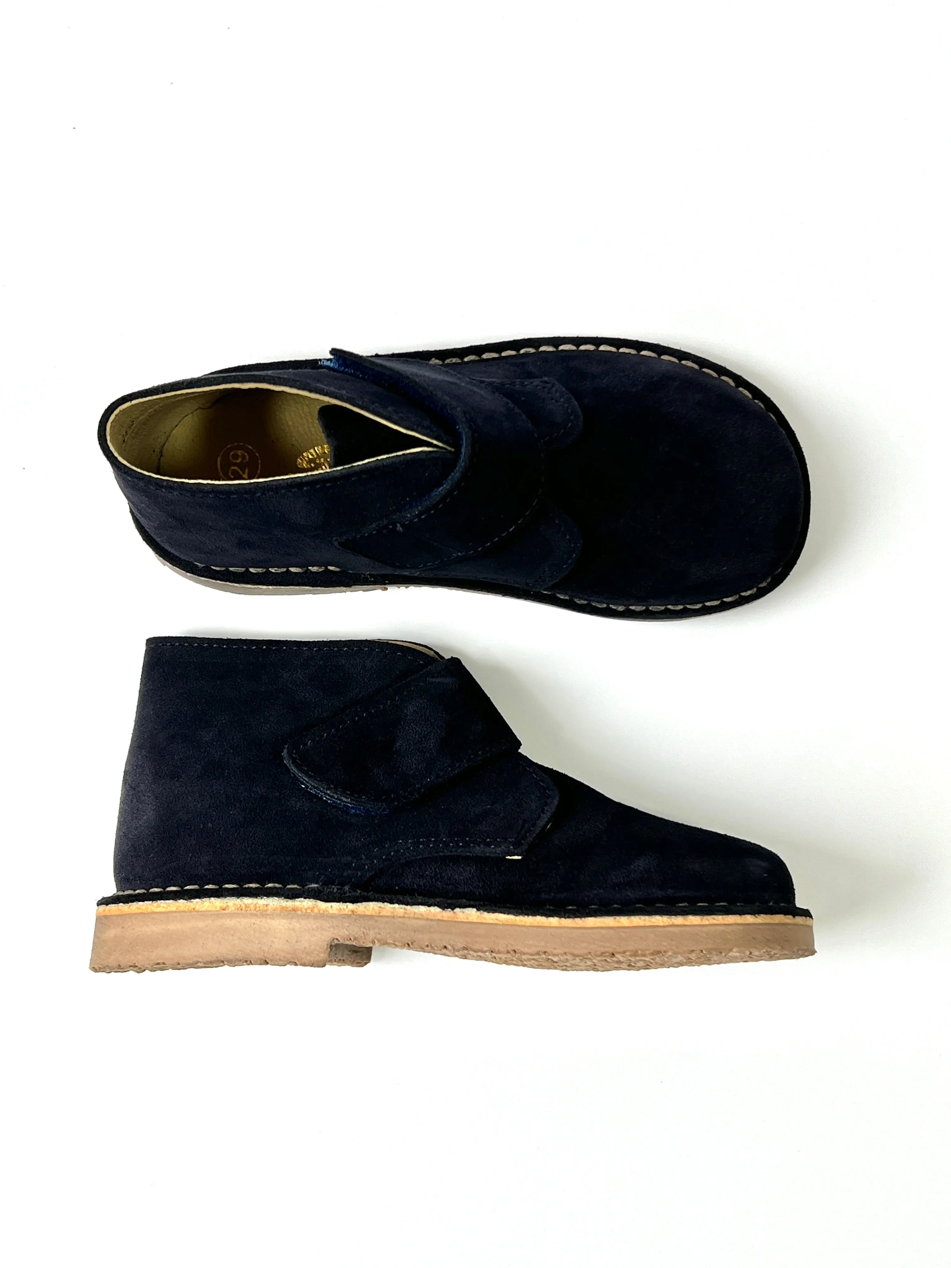 Kids Velcro Suede Desert Boot