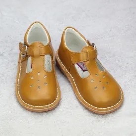 L'Amour Girls Classic Mustard T-Strap Mary Janes