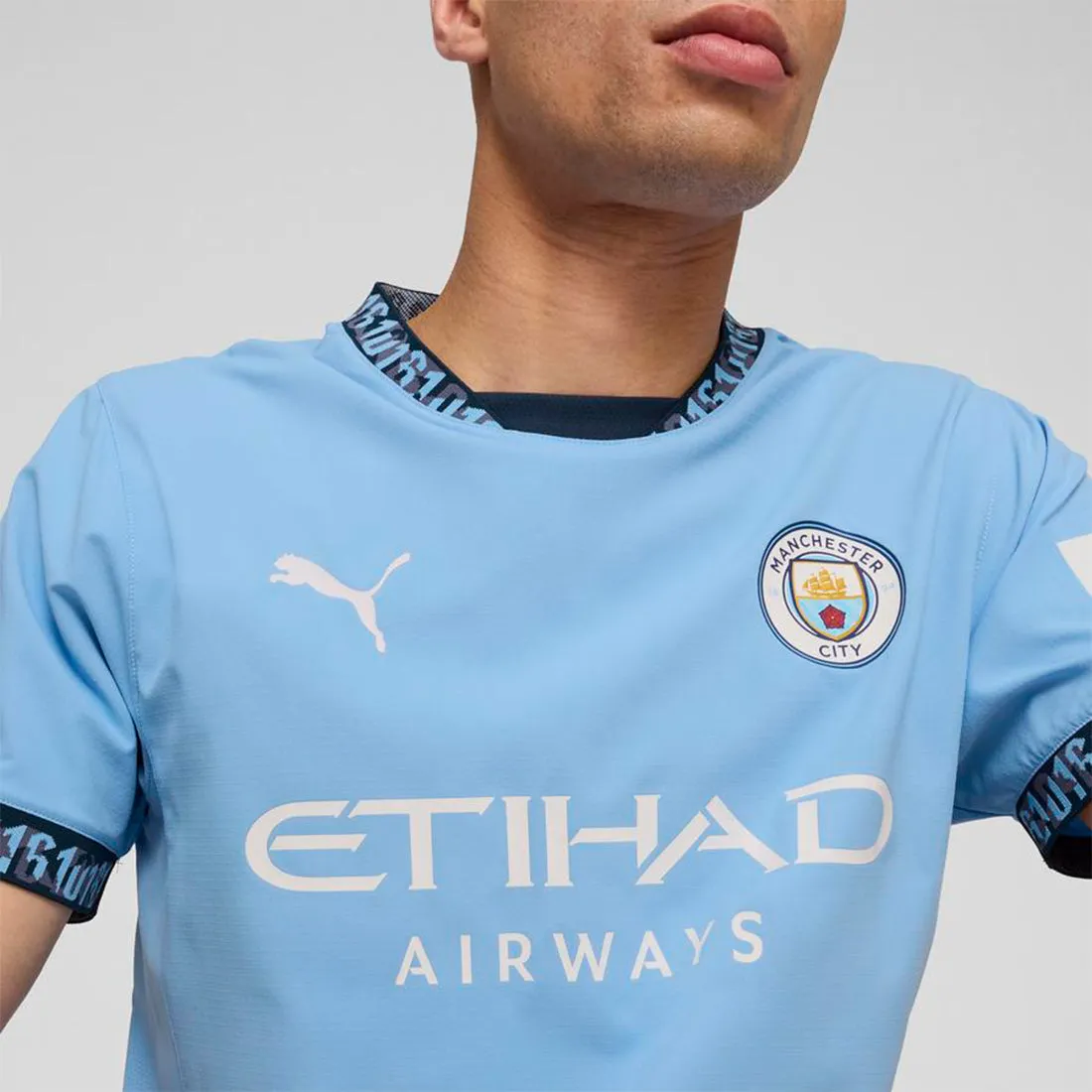 Manchester City FC 2024/25 PUMA Home Men's Authentic Jersey Blue