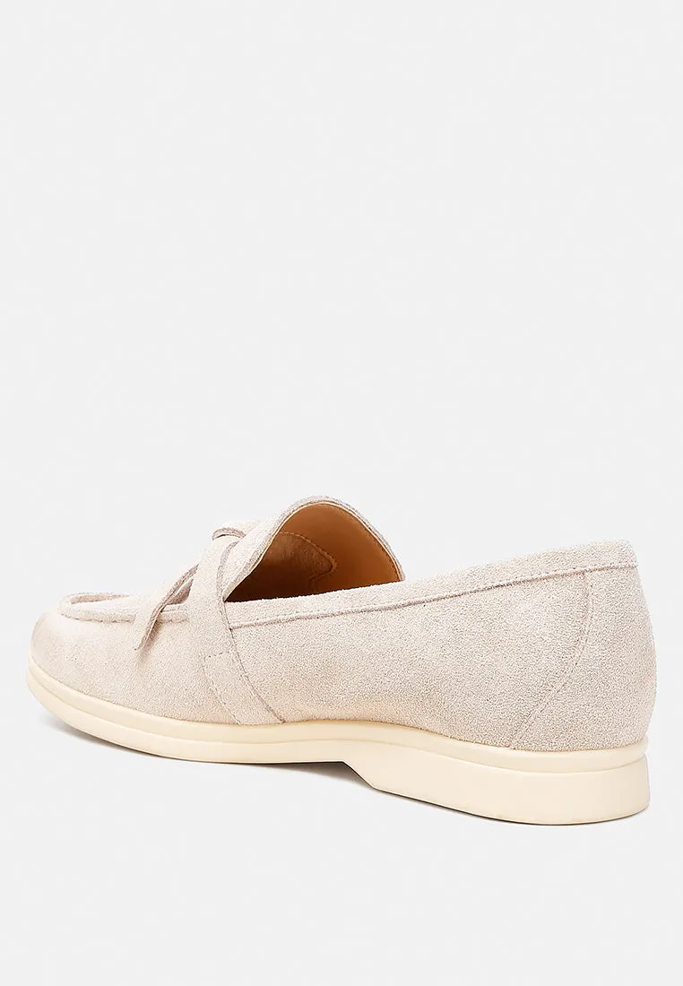 Nautica Suede Knot Detailed Loafers