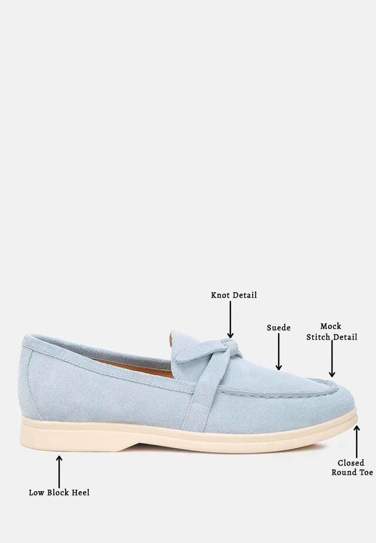 Nautica Suede Knot Detailed Loafers