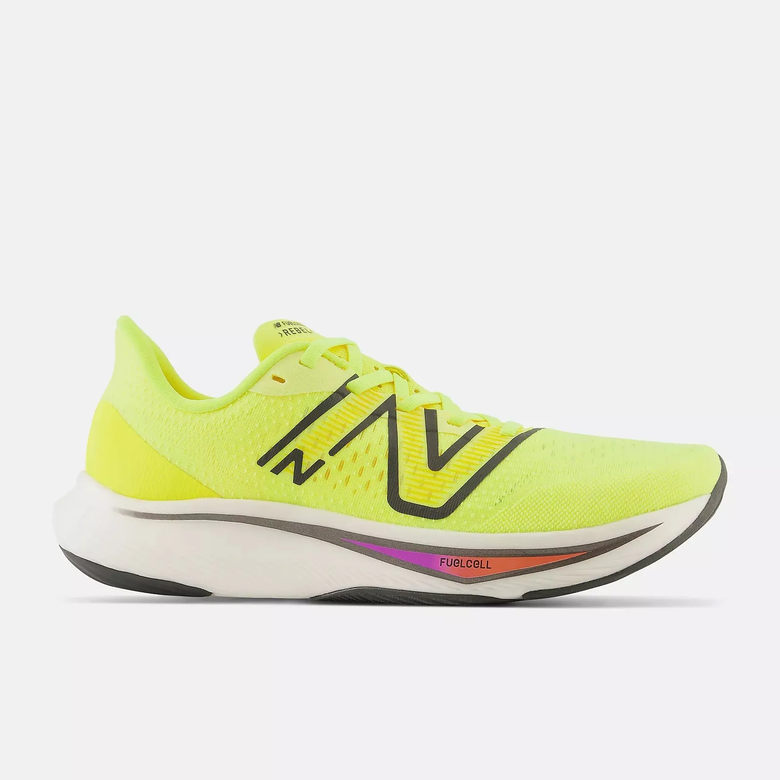 New Balance | FuelCell Rebel v3 | Men's | Cosmic Pineapple/Blacktop/Neon Dragonfly