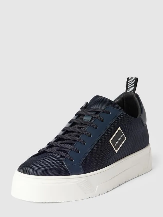 New Metal Antony Morato Logo Sneakers, Navy Blue