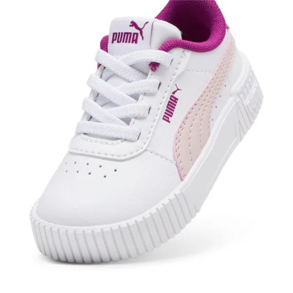 PUMA KID'S CARINA 2.0 AC WHITE/MAGENTA SNEAKERS SHOES