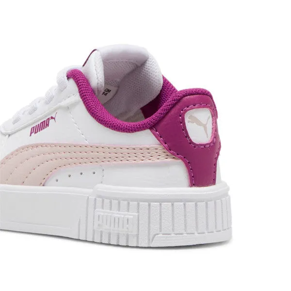 PUMA KID'S CARINA 2.0 AC WHITE/MAGENTA SNEAKERS SHOES