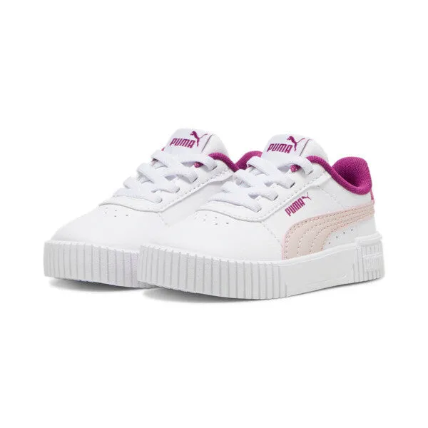 PUMA KID'S CARINA 2.0 AC WHITE/MAGENTA SNEAKERS SHOES