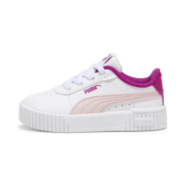 PUMA KID'S CARINA 2.0 AC WHITE/MAGENTA SNEAKERS SHOES