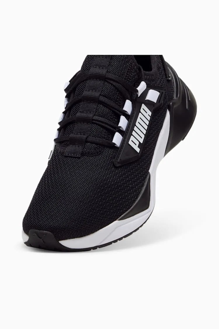 PUMA KID'S RETALIATE BLACK/WHITE RUNNING SHOES