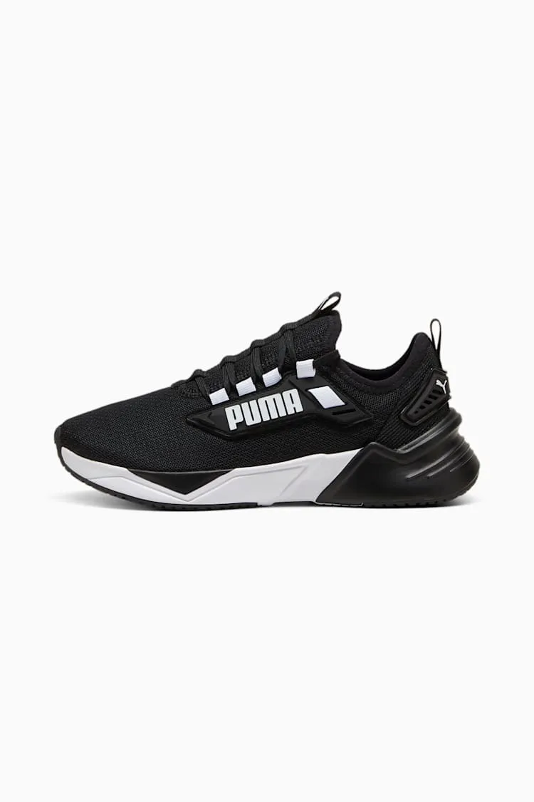 PUMA KID'S RETALIATE BLACK/WHITE RUNNING SHOES