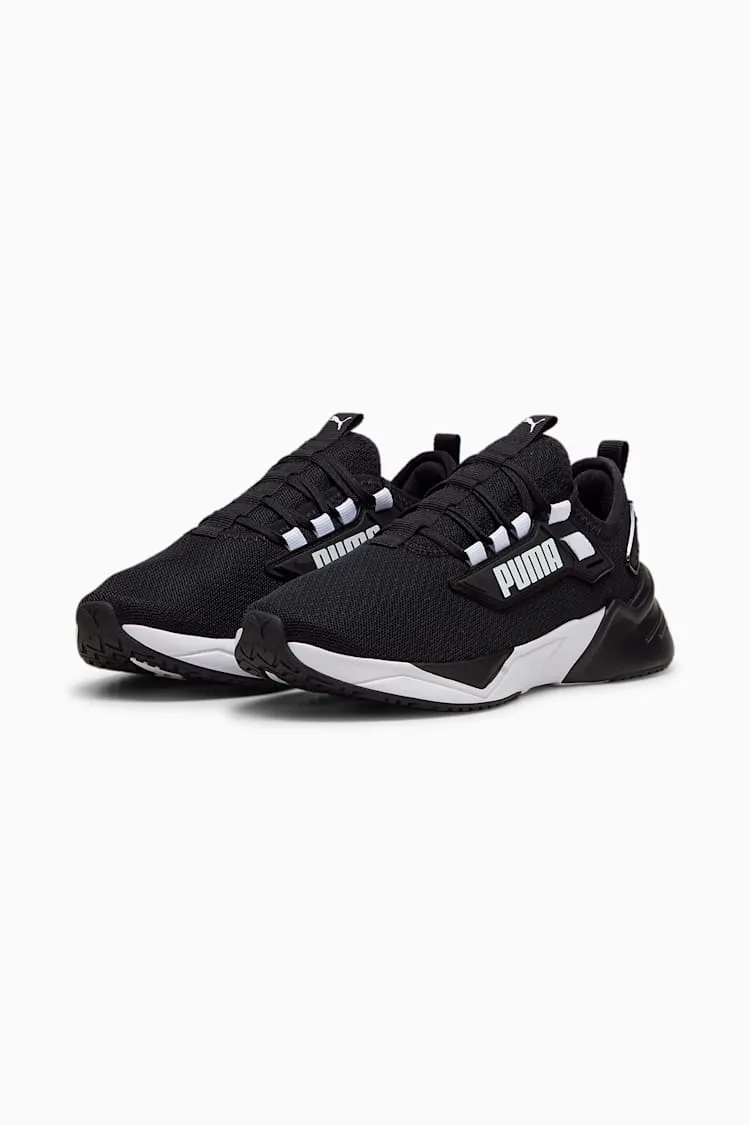 PUMA KID'S RETALIATE BLACK/WHITE RUNNING SHOES