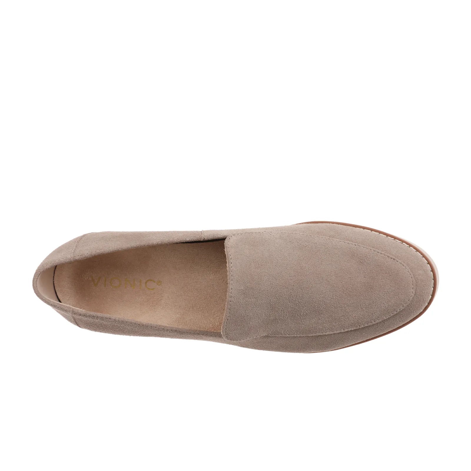 Vionic Kensley Slip On Loafer (Women) - Taupe Suede